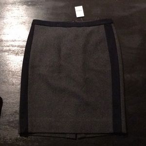 Brand new J crew pencil skirt navy and wool grey